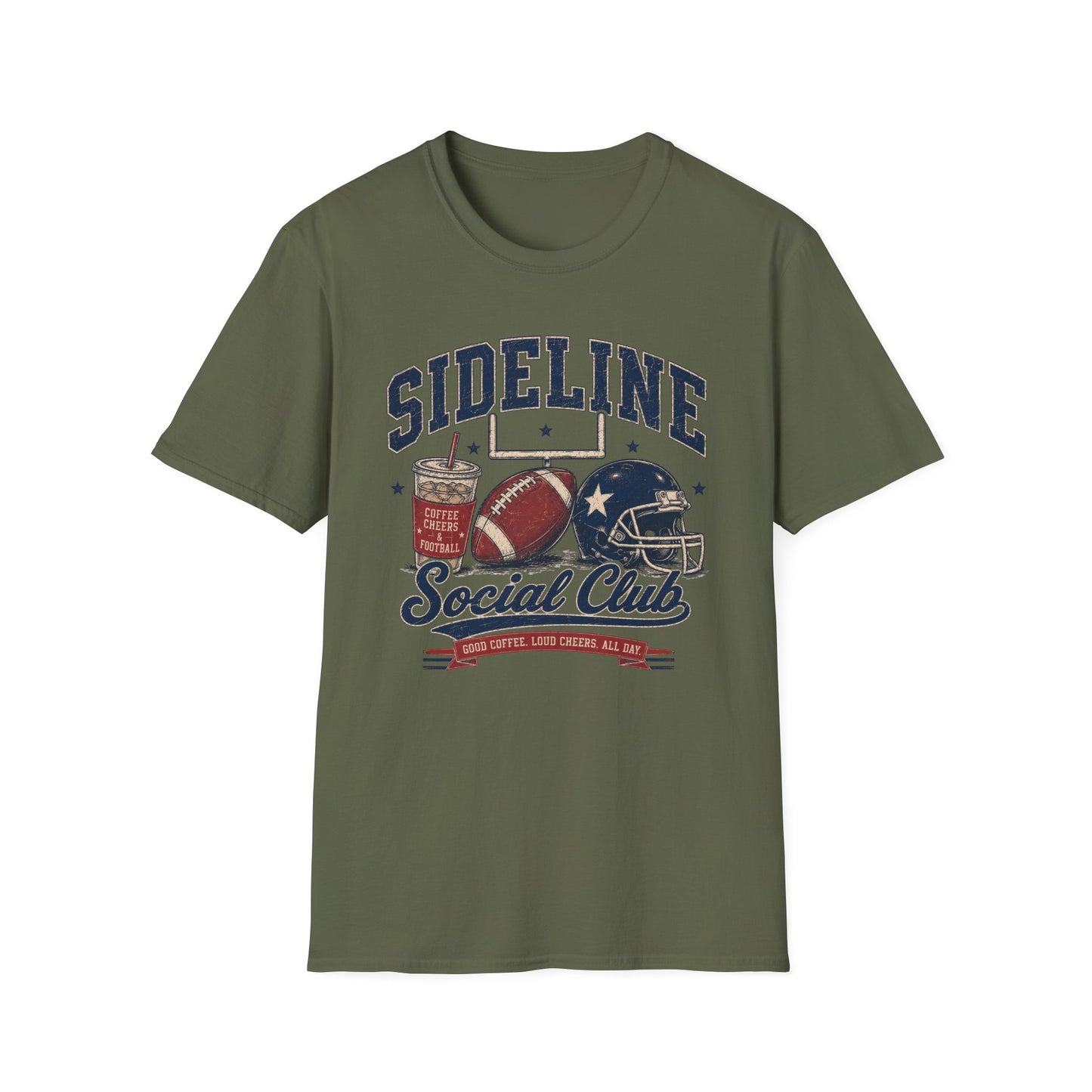 Sideline Social Club Football T-Shirt