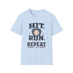 Hit. Run. Repeat. - Vintage Baseball Tee