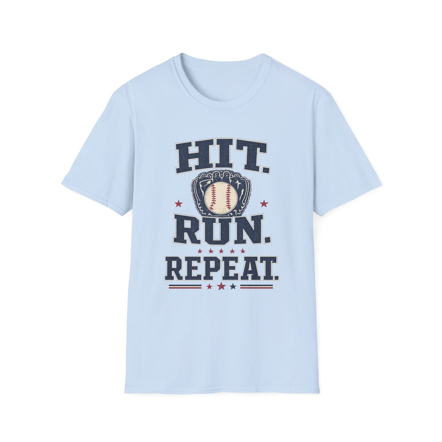 Hit. Run. Repeat. Baseball T-Shirt