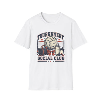 Tournament Social Club Volleyball T-Shirt