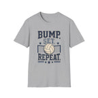 'Bump. Set. Repeat.' - Vintage Volleyball Tee