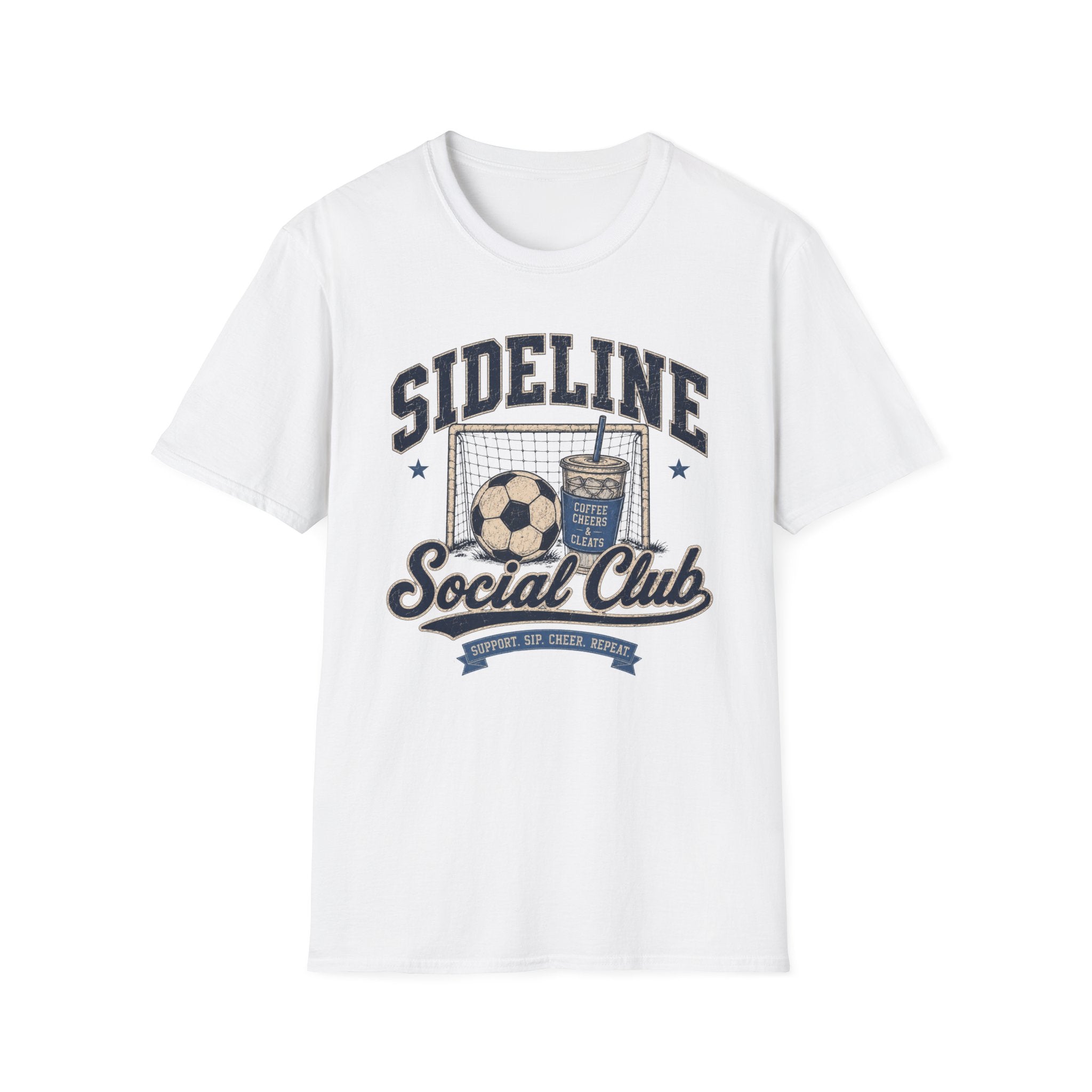 Sideline Social Club — Vintage Soccer Tee Blue