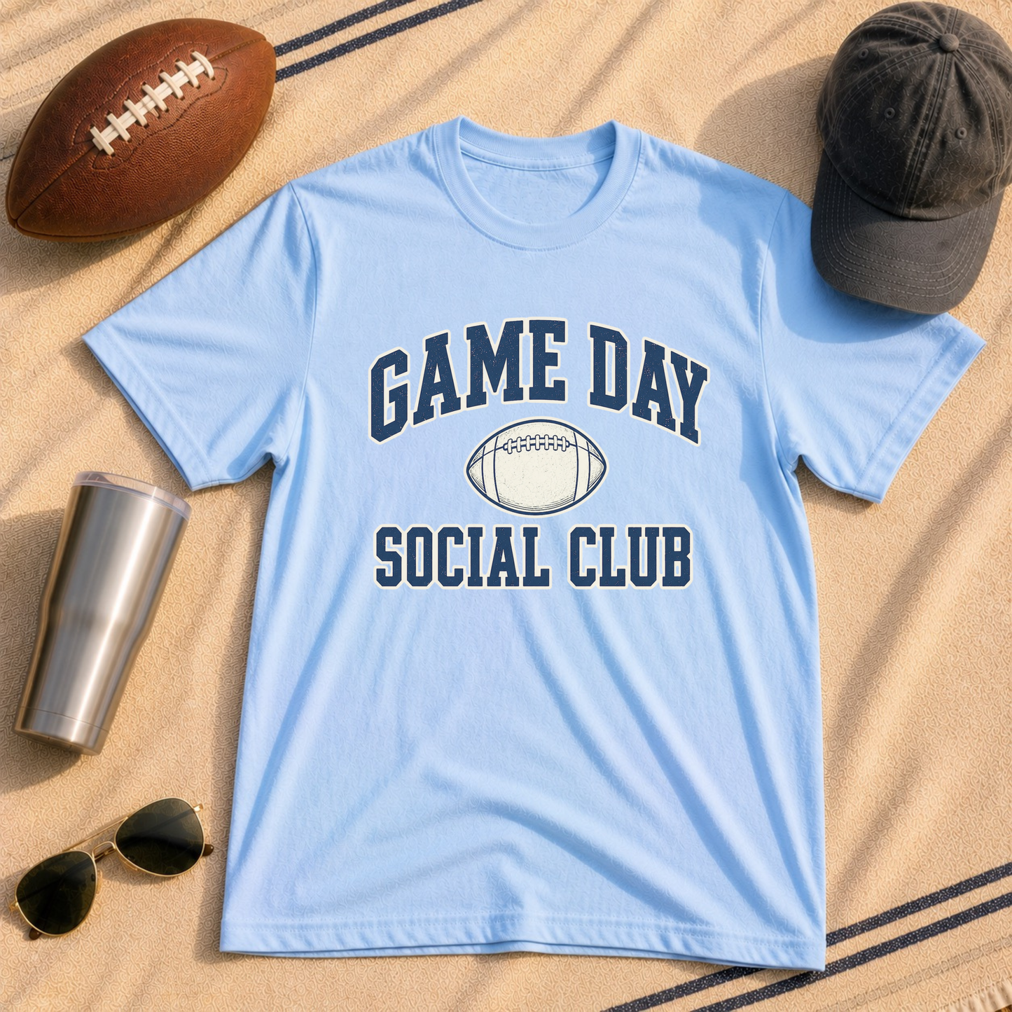 Game Day Social Club Football T-Shirt