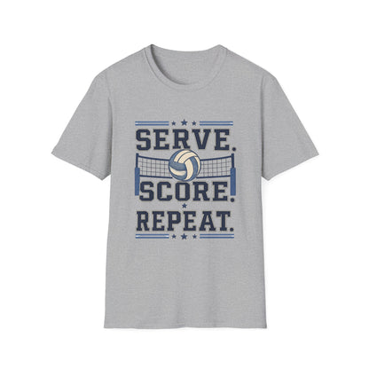 Serve. Score! Repeat. Volleyball T-Shirt