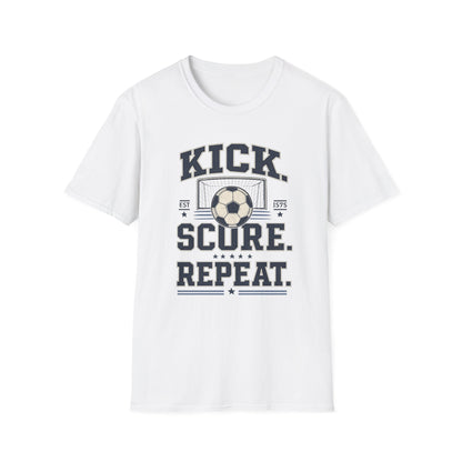 Kick. Score. Repeat. Soccer T-Shirt