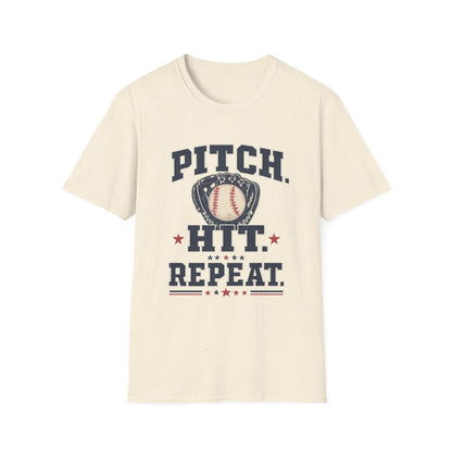 Pitch. Hit. Repeat. Softball T-Shirt