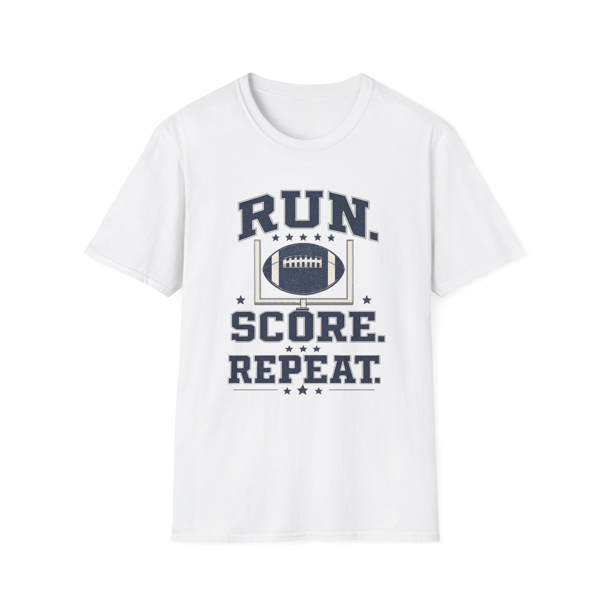"Run. Score. Repeat." - Vintage Football Tee