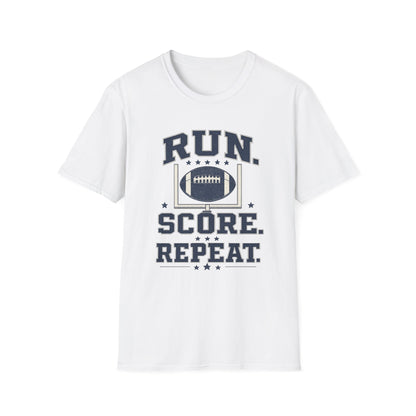 Run. Score. Repeat. Football T-Shirt