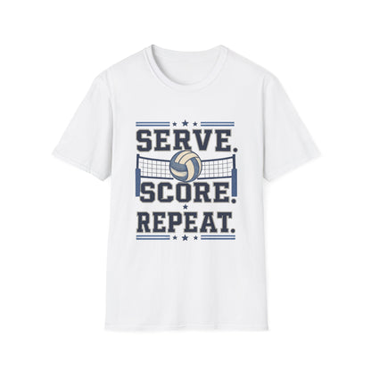 Serve. Score! Repeat. Volleyball T-Shirt