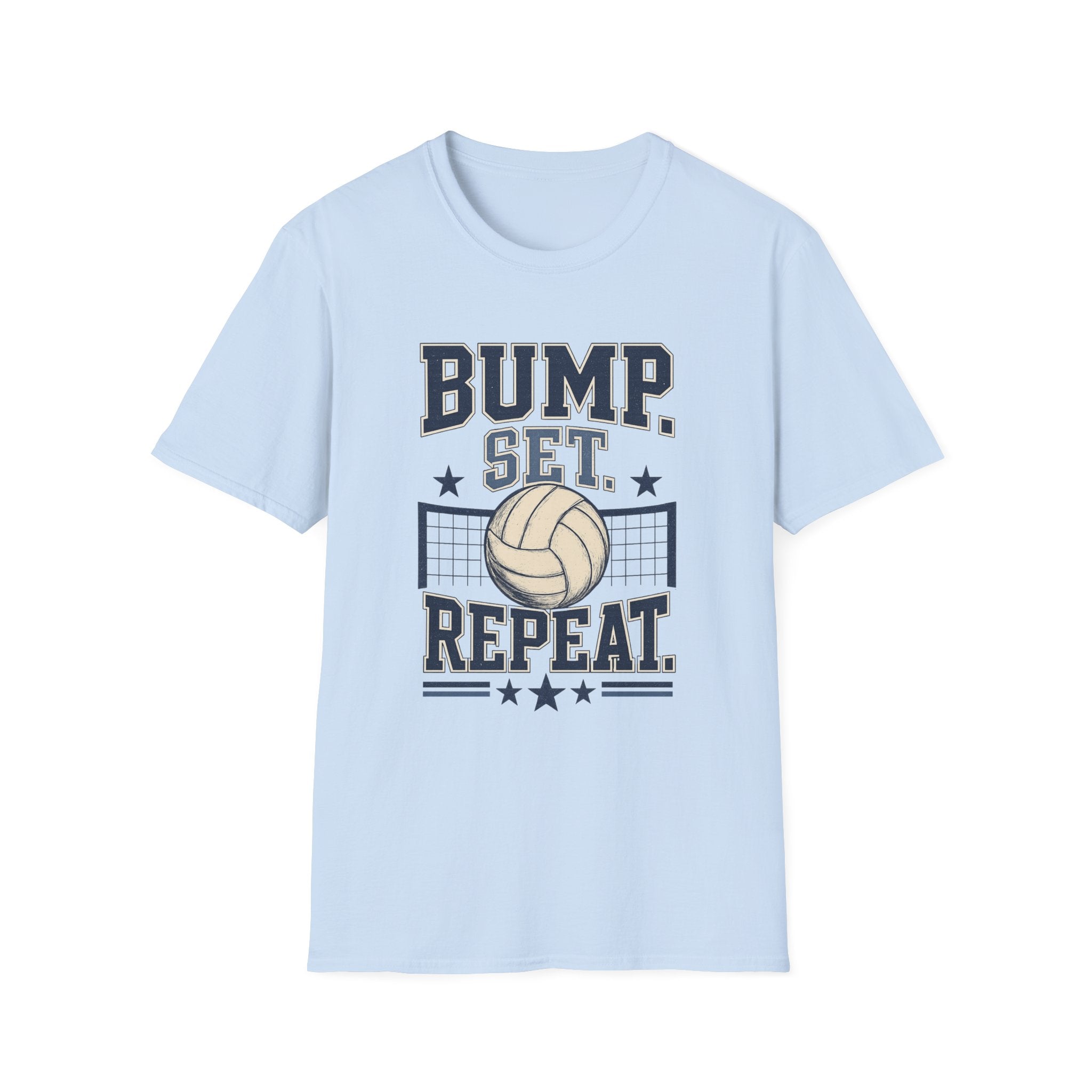 'Bump. Set. Repeat.' - Vintage Volleyball Tee