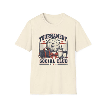 Tournament Social Club Volleyball T-Shirt