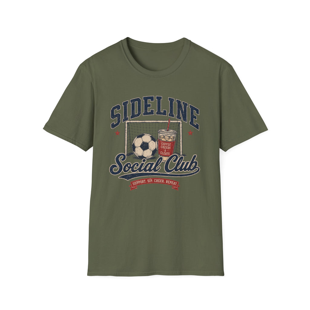 Sideline Social Club —Vintage Soccer Tee Red