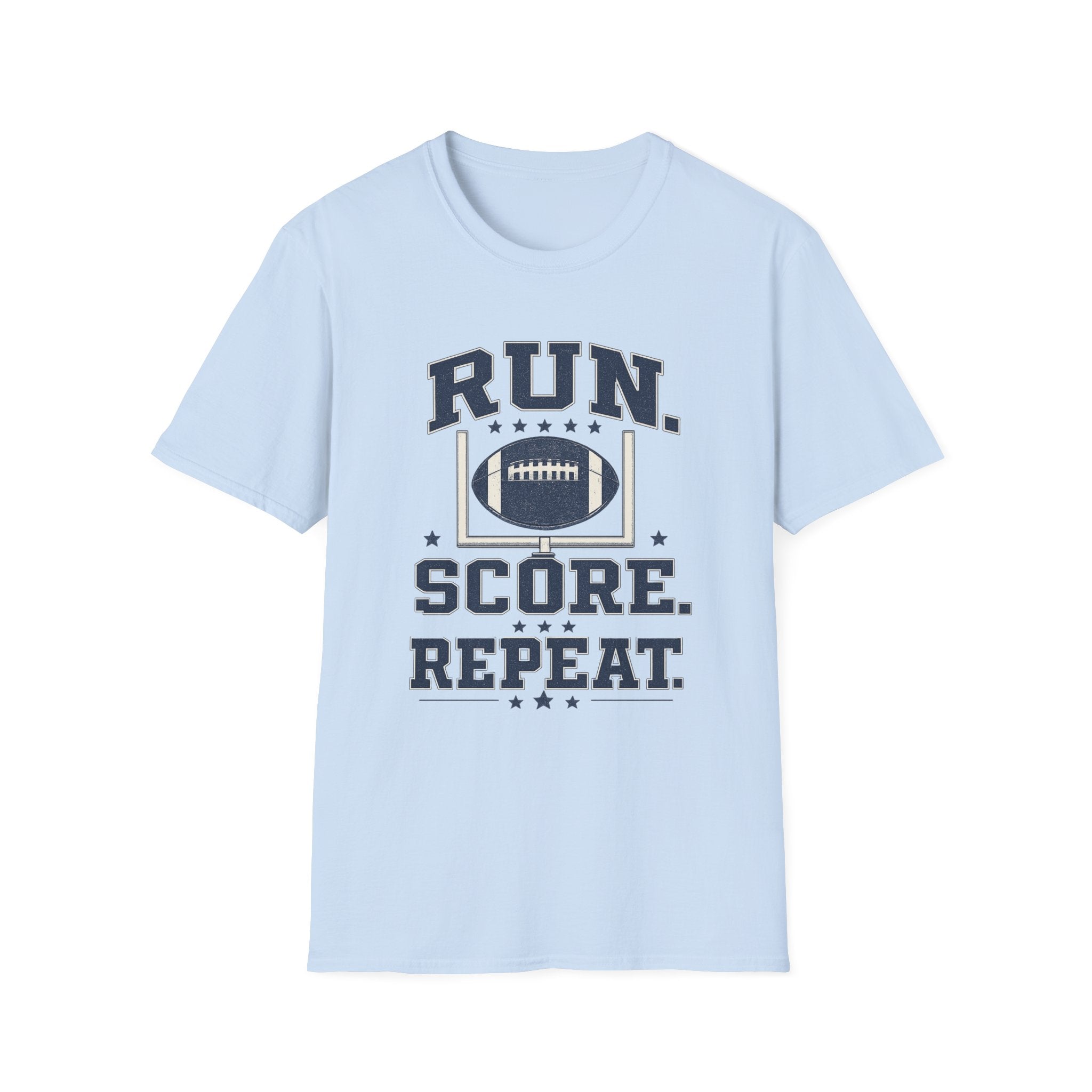 "Run. Score. Repeat." - Vintage Football Tee