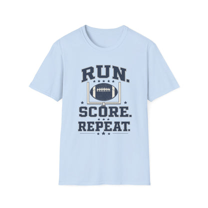Run. Score. Repeat. Football T-Shirt