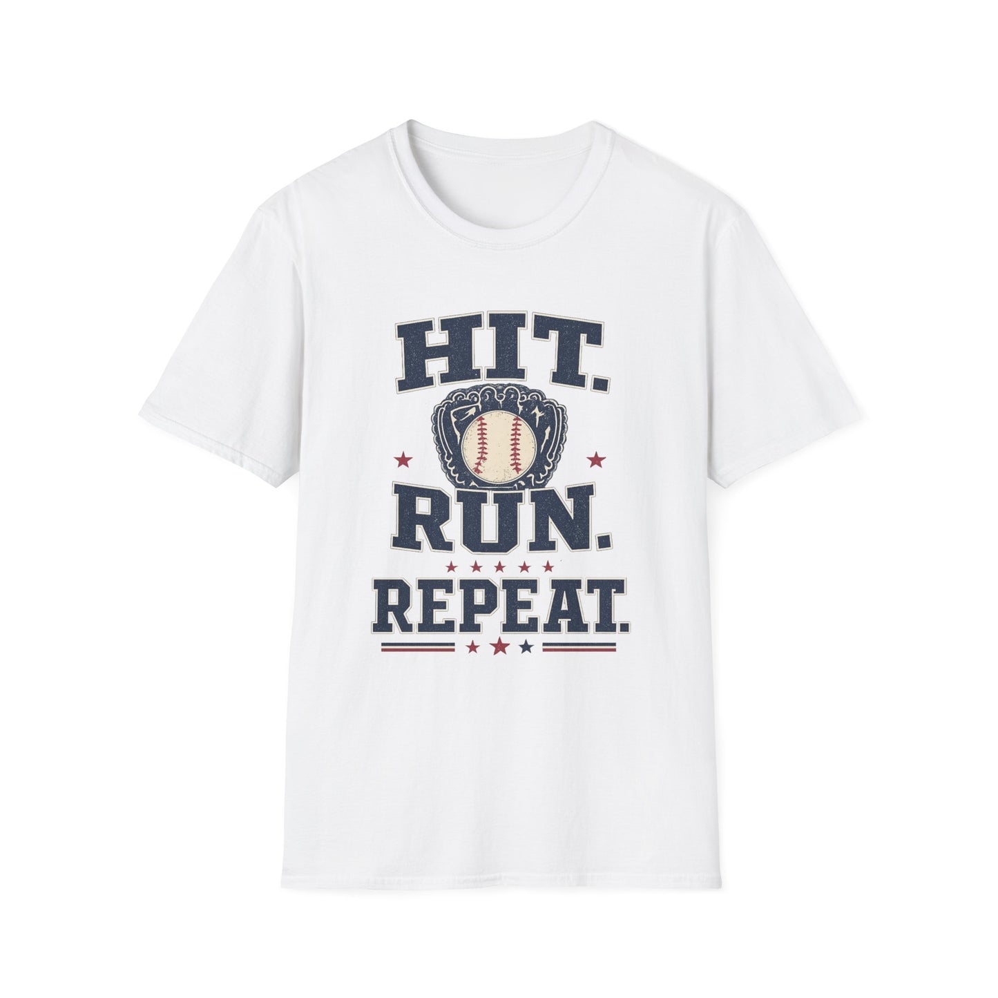 Hit. Run. Repeat. Baseball T-Shirt