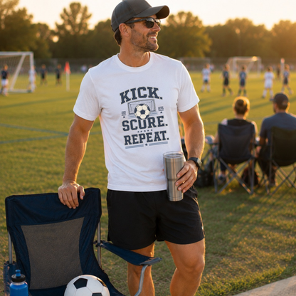 Kick. Score. Repeat. Soccer T-Shirt