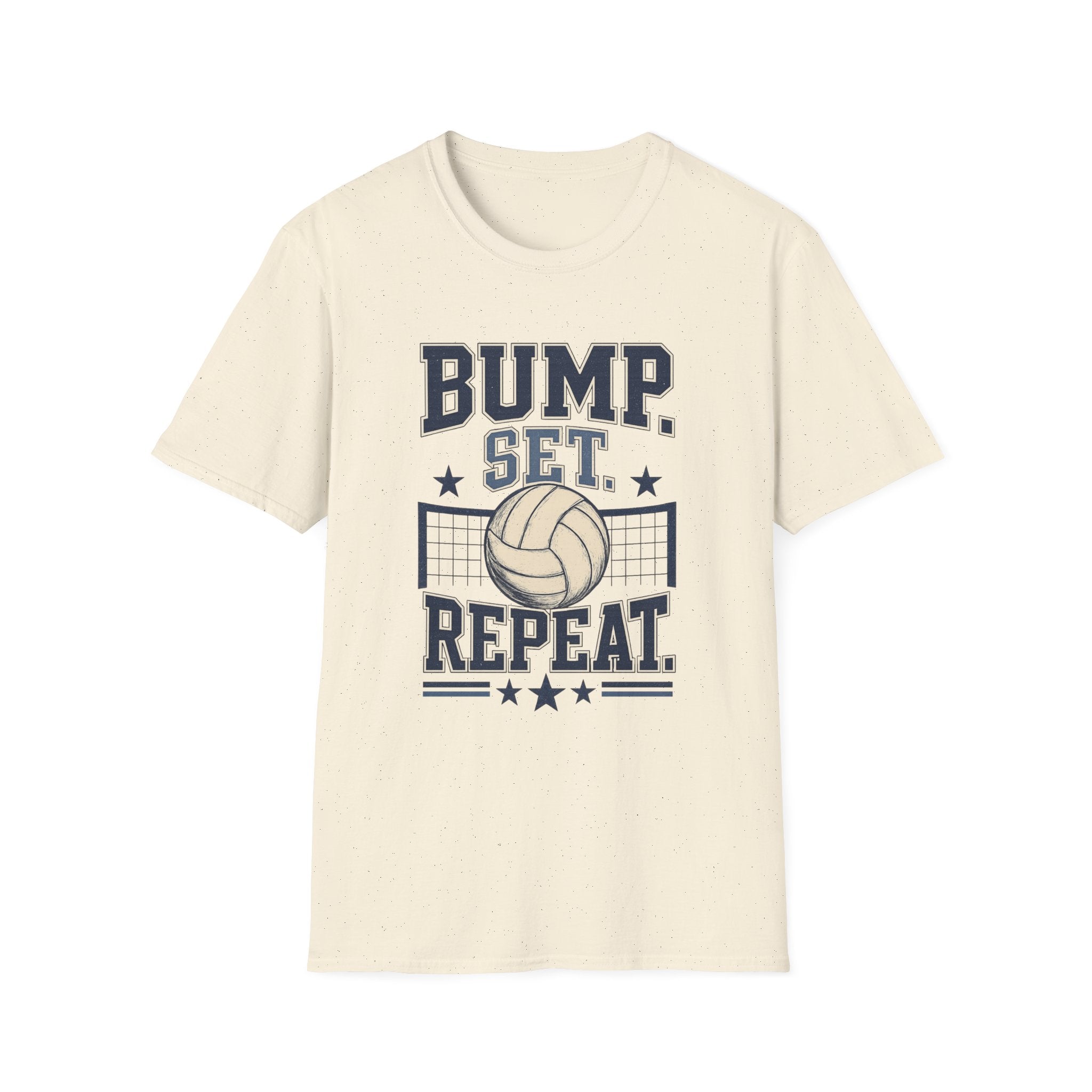 'Bump. Set. Repeat.' - Vintage Volleyball Tee