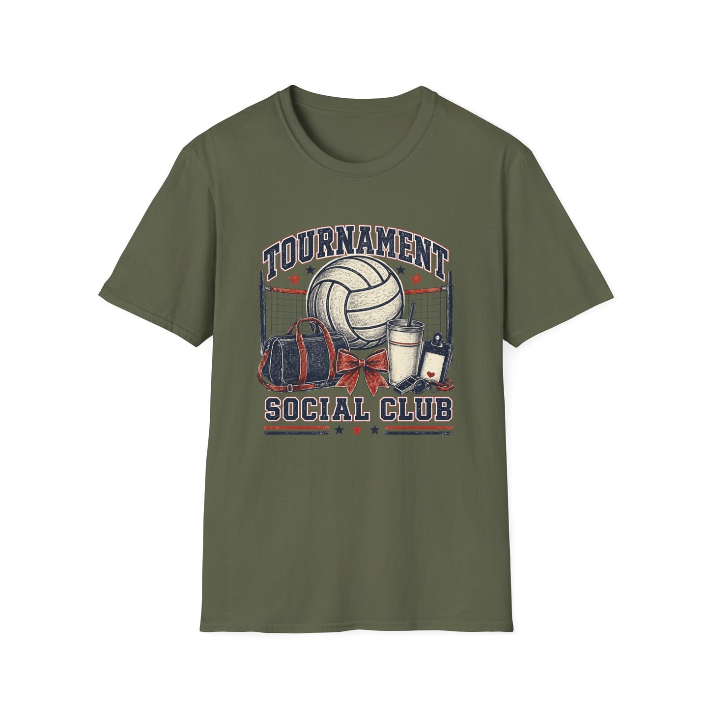 Tournament Social Club Volleyball T-Shirt