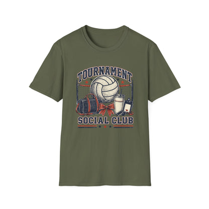 Tournament Social Club Volleyball T-Shirt