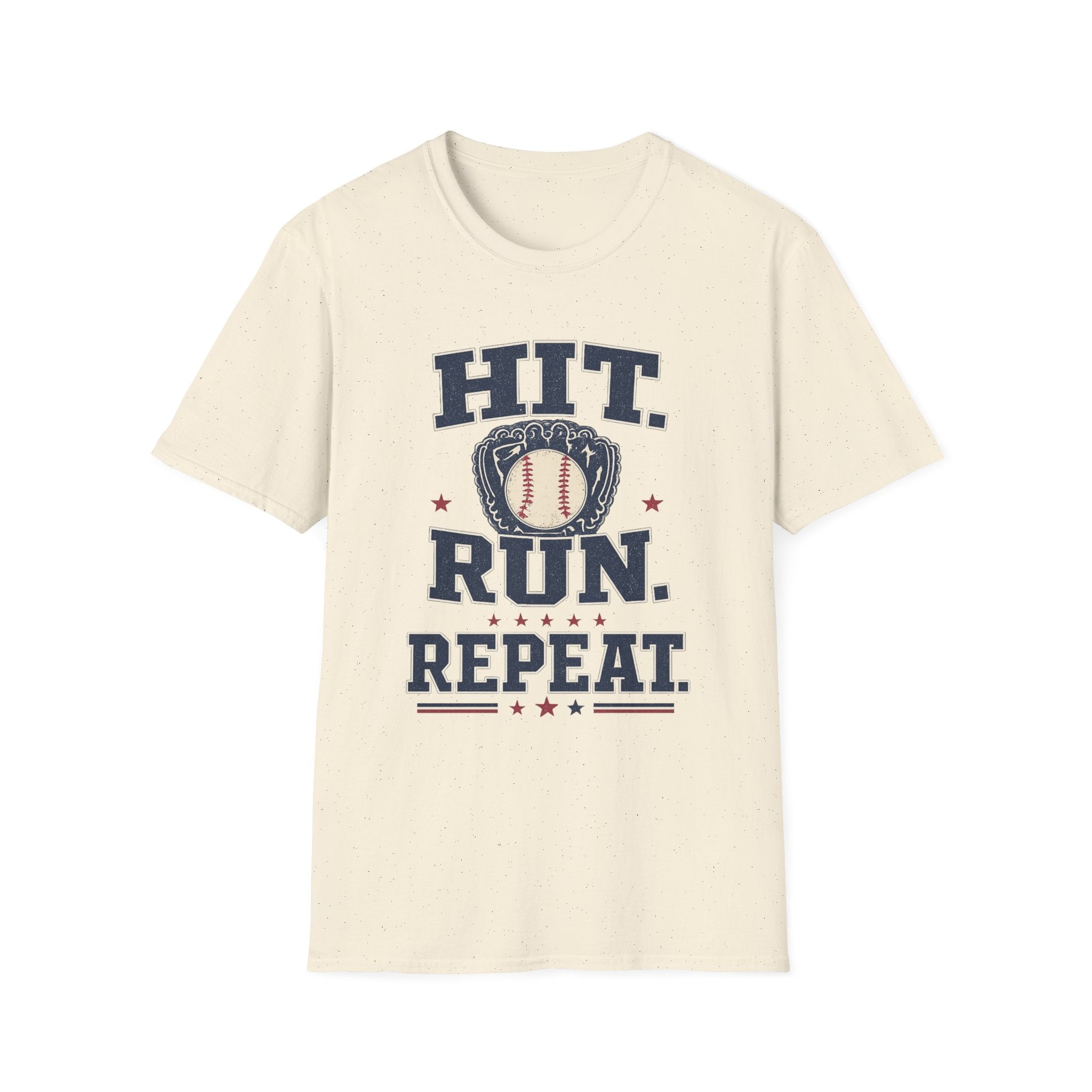 Hit. Run. Repeat. - Vintage Baseball Tee