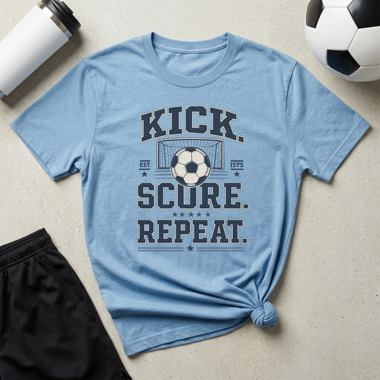 Kick. Score. Repeat. Soccer T-Shirt