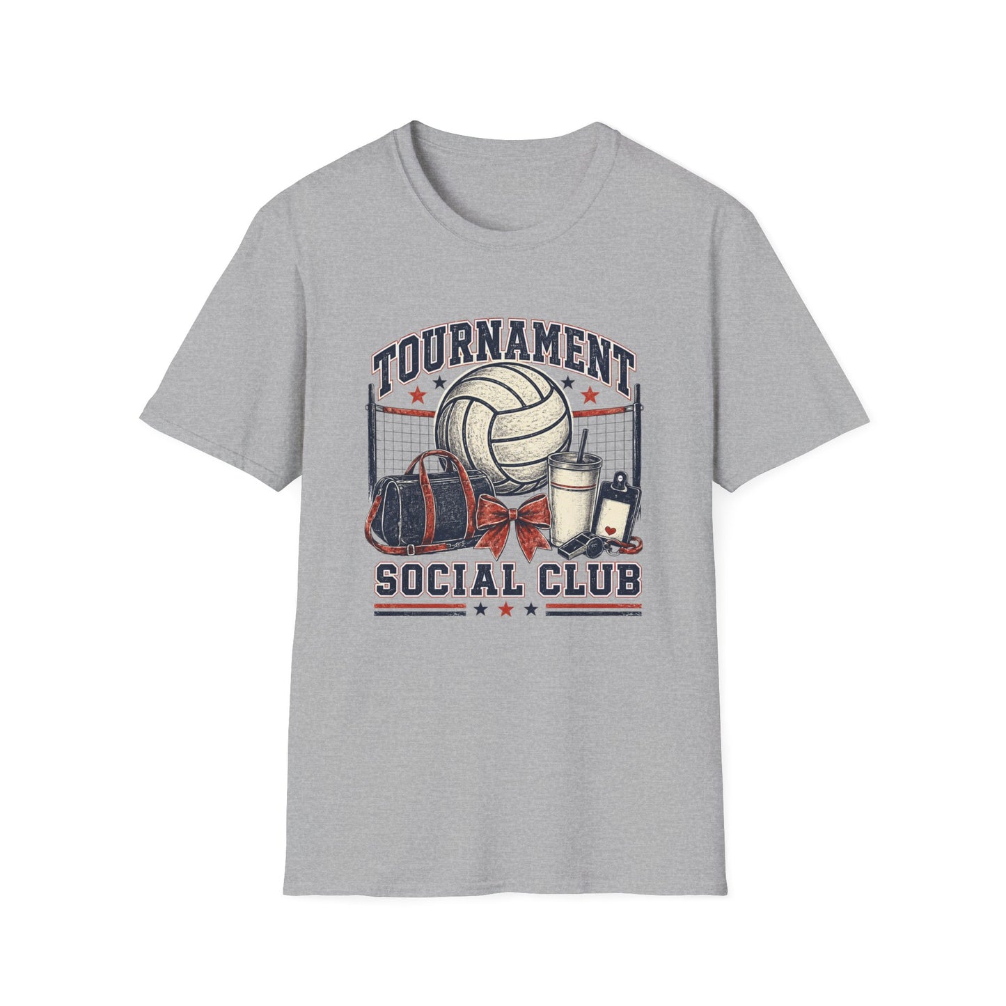 Tournament Social Club Volleyball T-Shirt