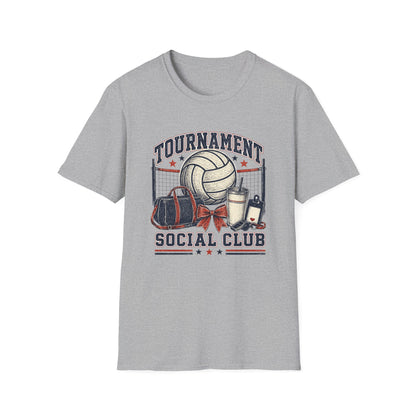 Tournament Social Club Volleyball T-Shirt