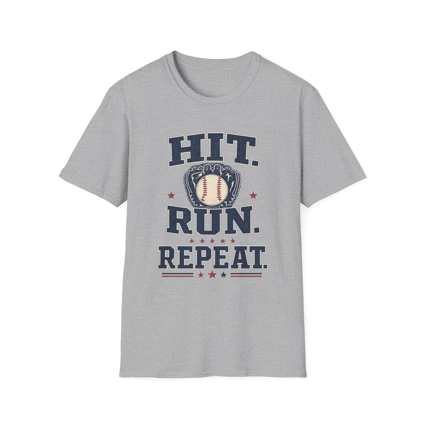 Hit. Run. Repeat. Baseball T-Shirt