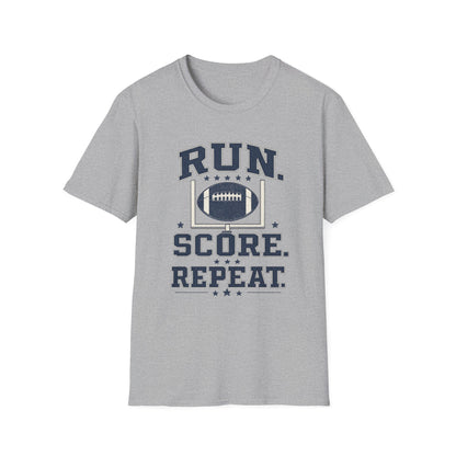 Run. Score. Repeat. Football T-Shirt