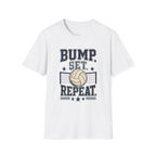 'Bump. Set. Repeat.' - Vintage Volleyball Tee