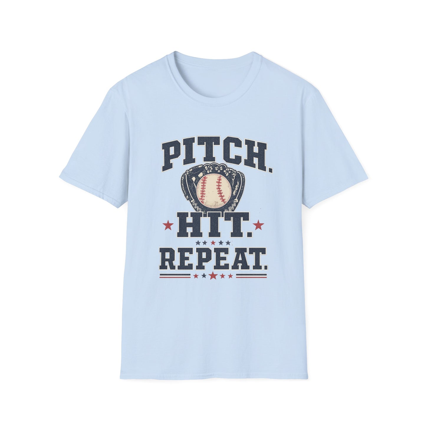 Pitch. Hit. Repeat. Softball T-Shirt