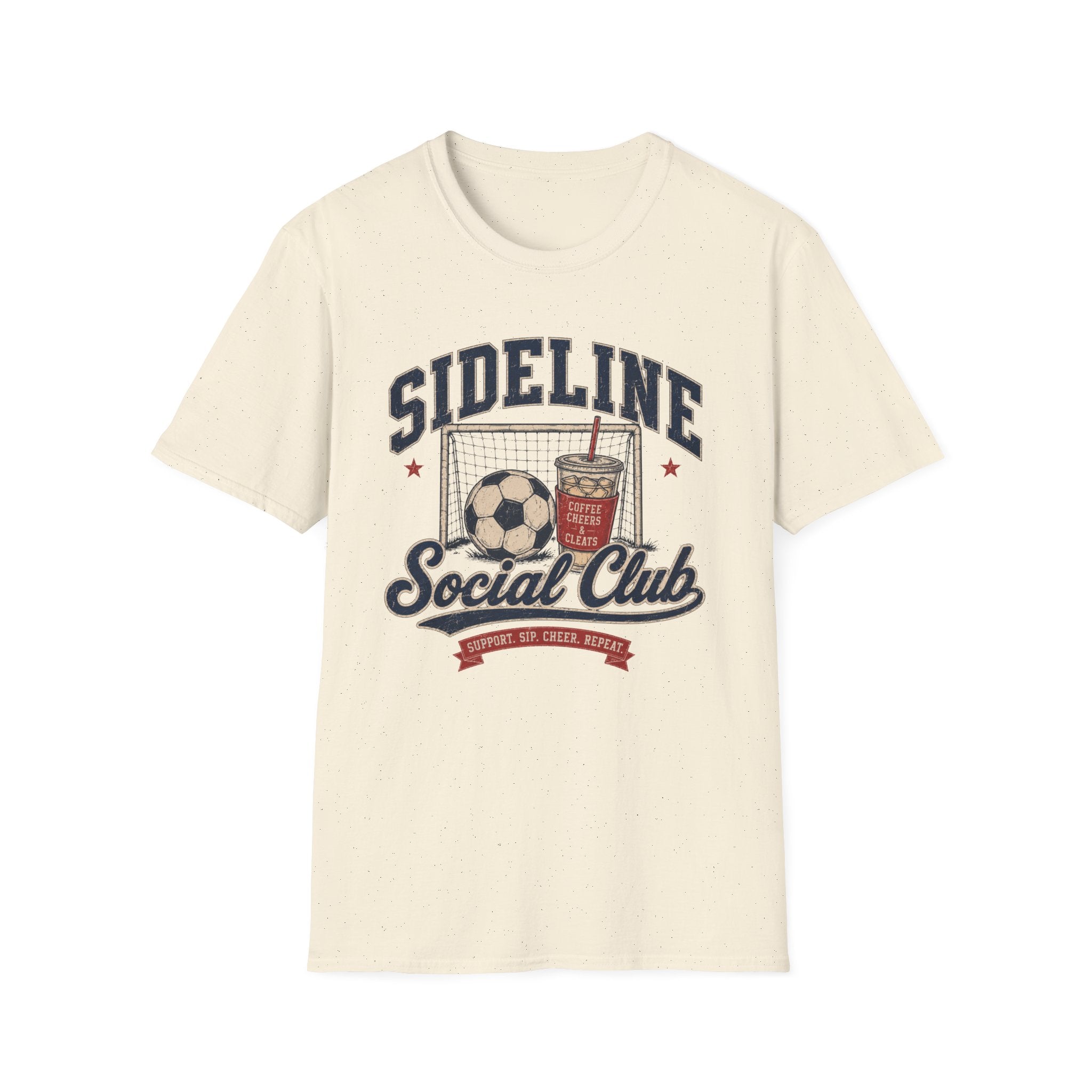 Sideline Social Club —Vintage Soccer Tee Red