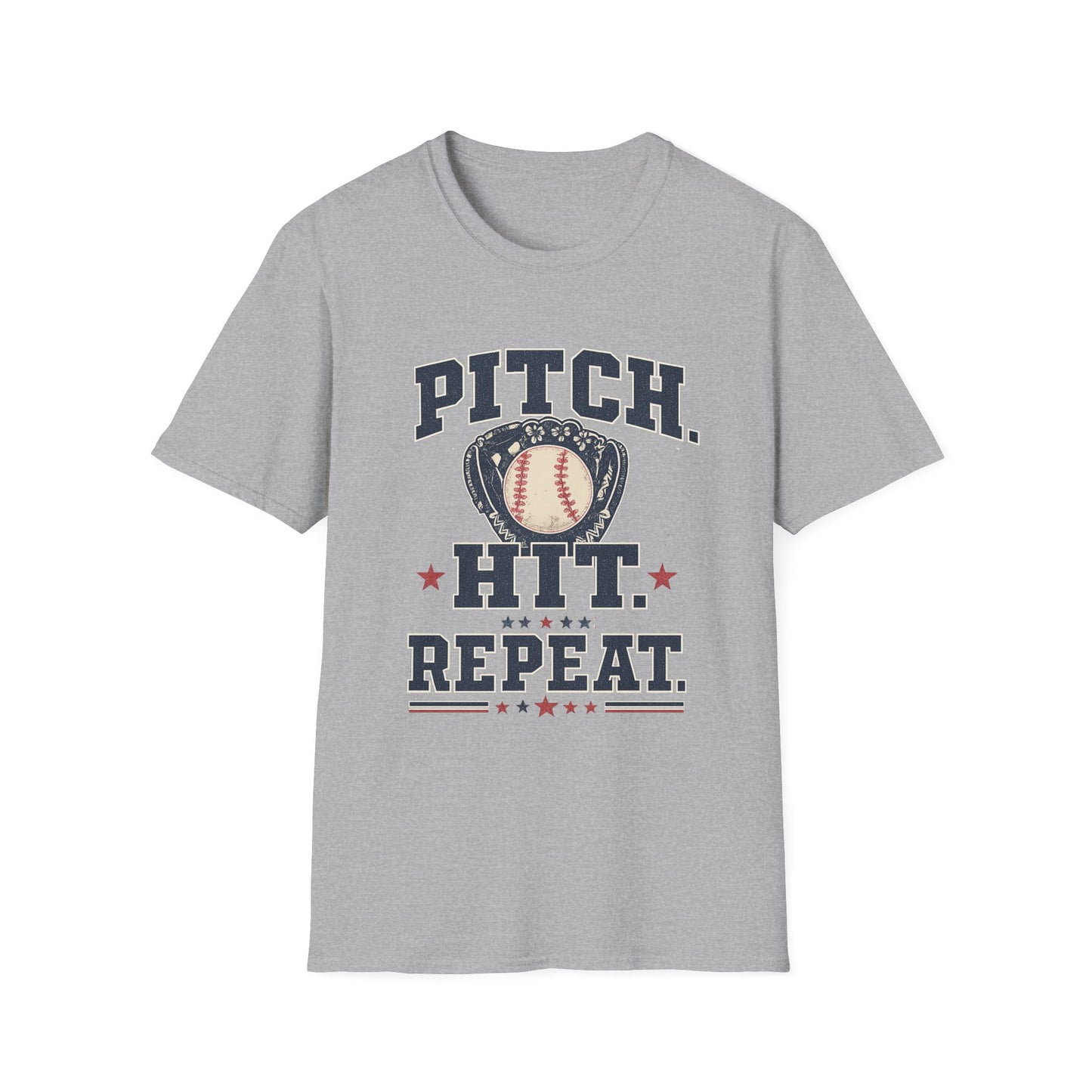 Pitch. Hit. Repeat. Softball T-Shirt