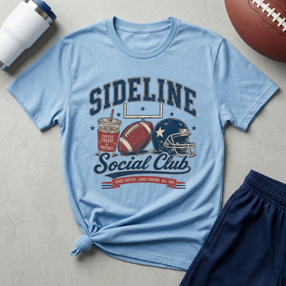 Sideline Social Club Football T-Shirt