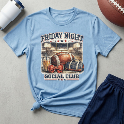 Friday Night Social Club Football T-Shirt