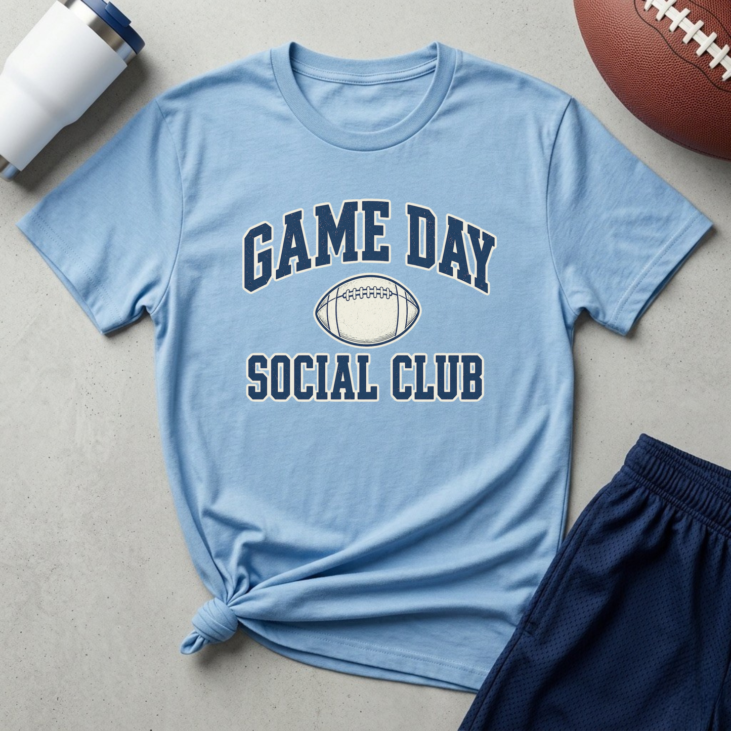 Game Day Social Club Football T-Shirt