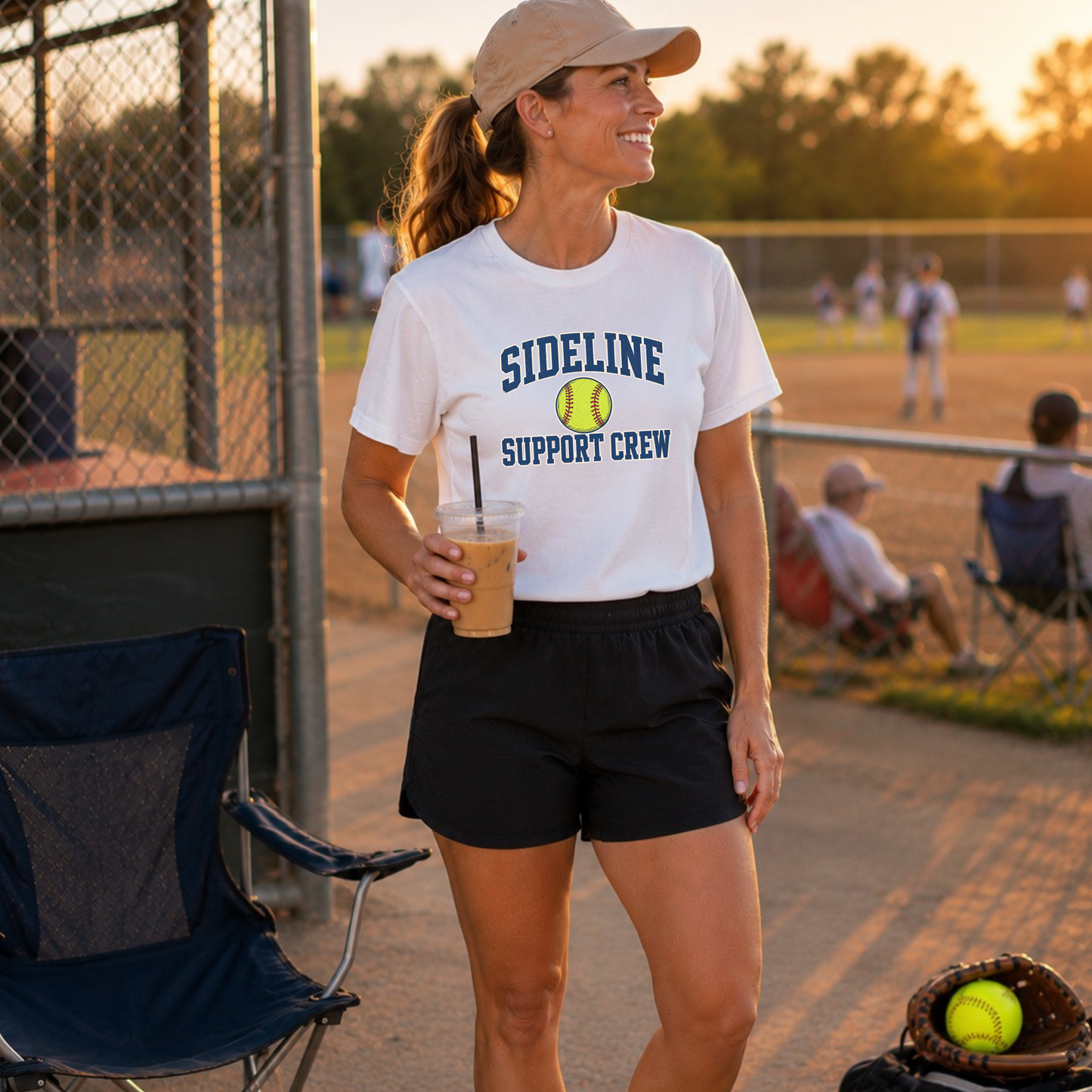 Sideline Support Crew - Softball T-Shirt