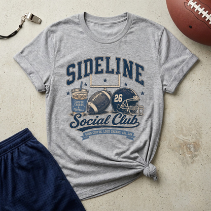Sideline Social Club Football T-Shirt
