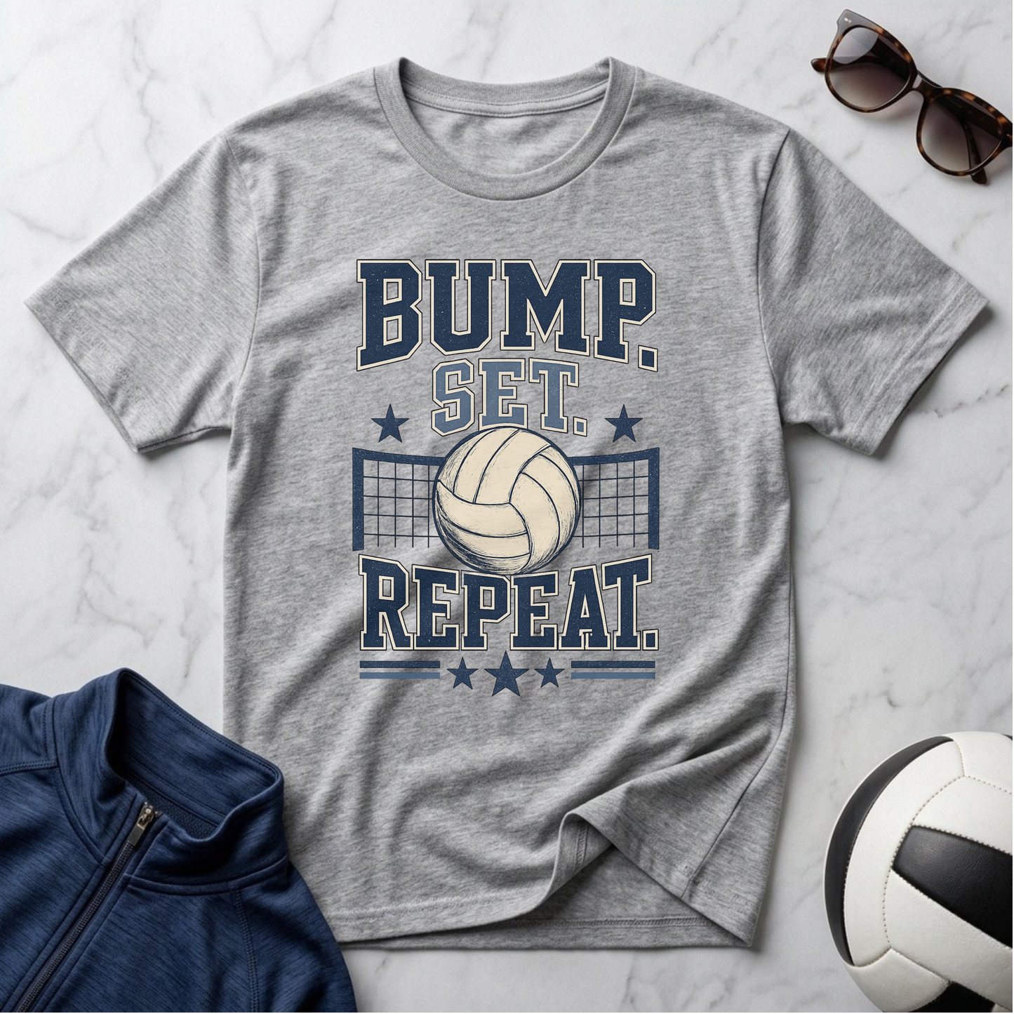 Bump. Set. Repeat. Volleyball T-Shirt