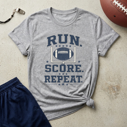 Run. Score. Repeat. Football T-Shirt