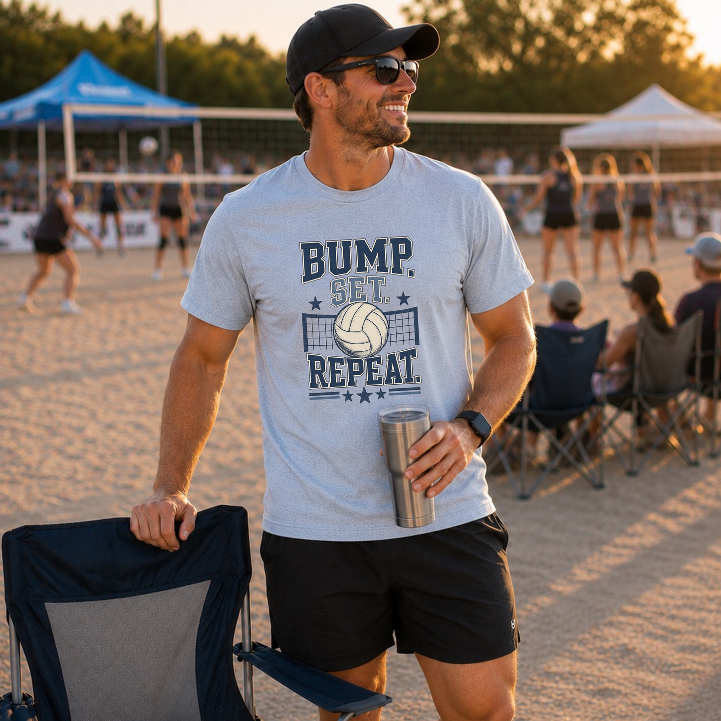 Bump. Set. Repeat. Volleyball T-Shirt