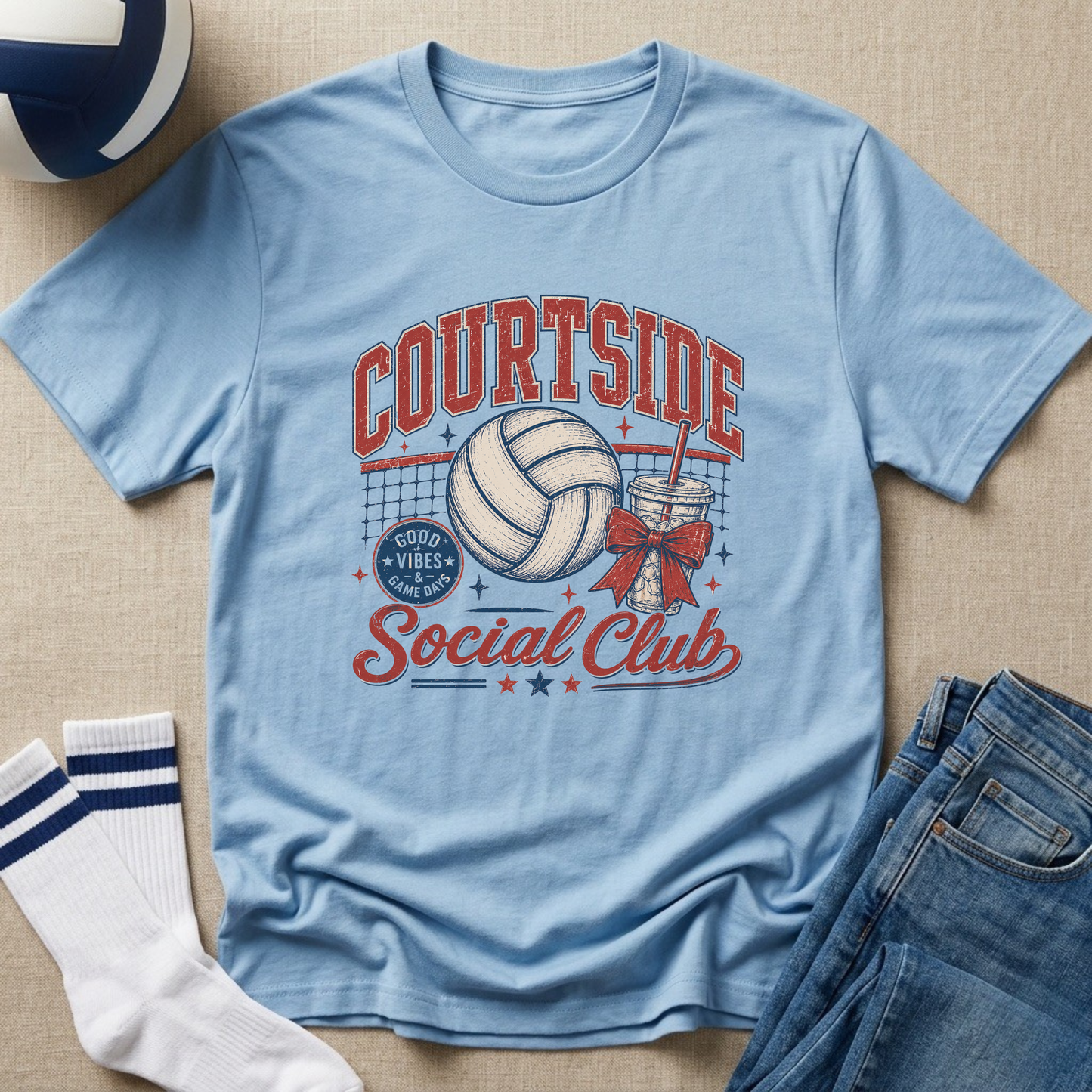 Courtside Social Club Volleyball T-Shirt