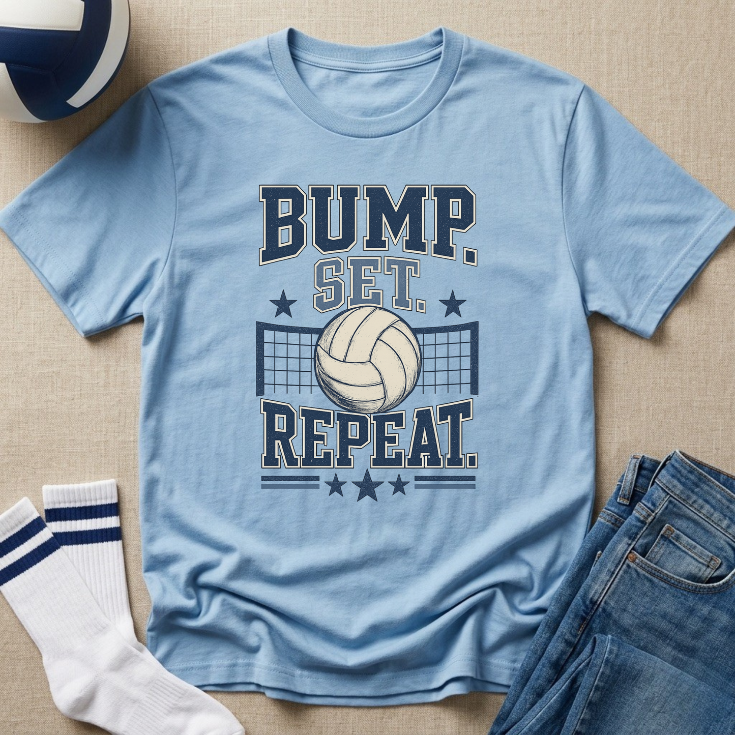 Bump. Set. Repeat. Volleyball T-Shirt