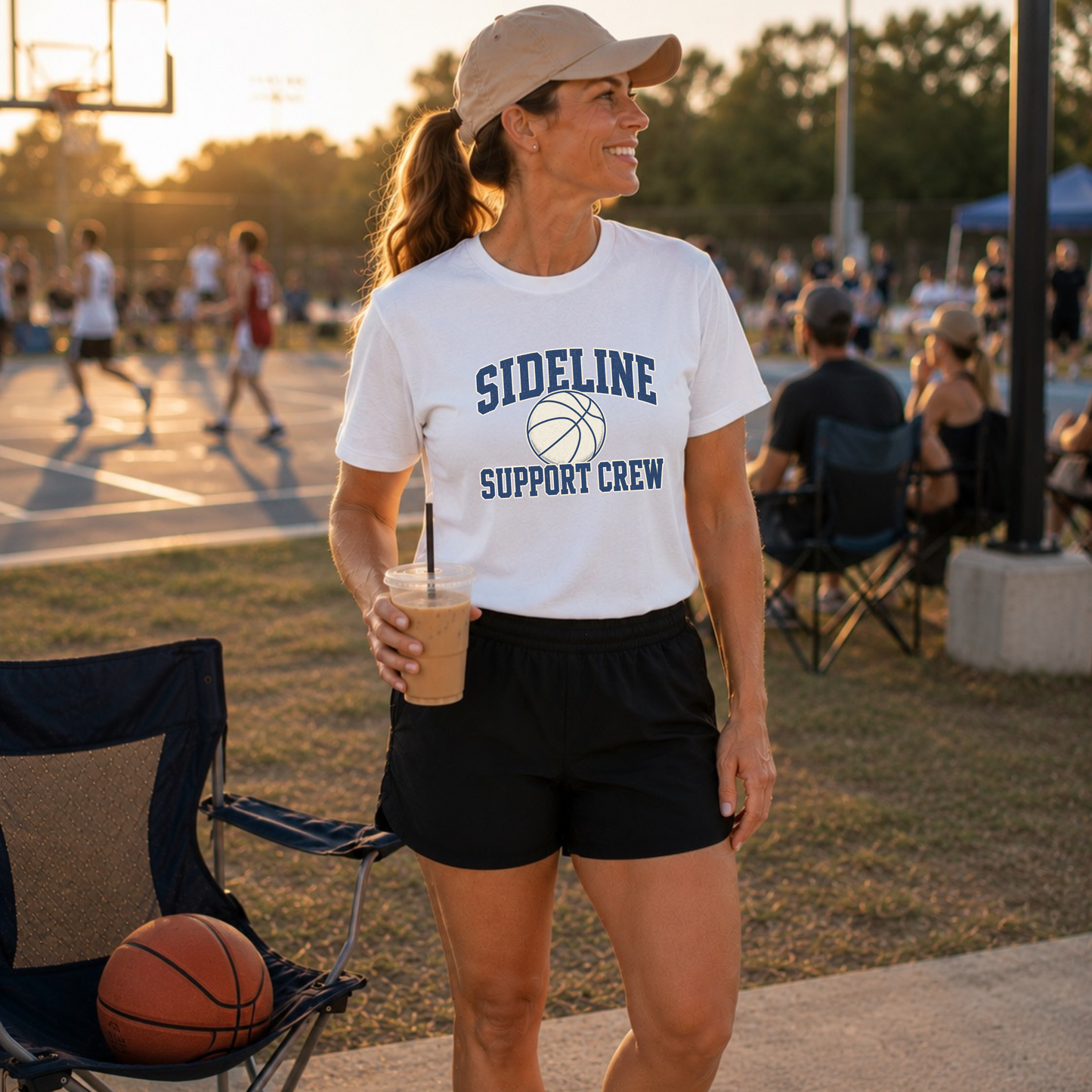 Sideline Support Crew - Basketball T-Shirt