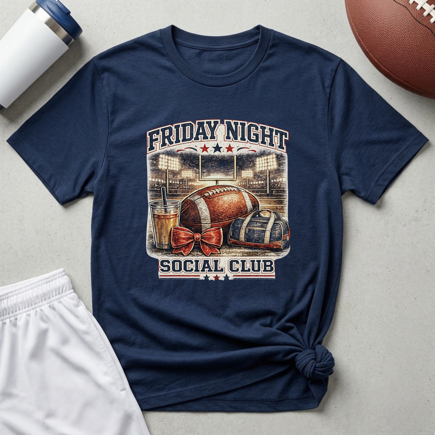 Friday Night Social Club Football T-Shirt