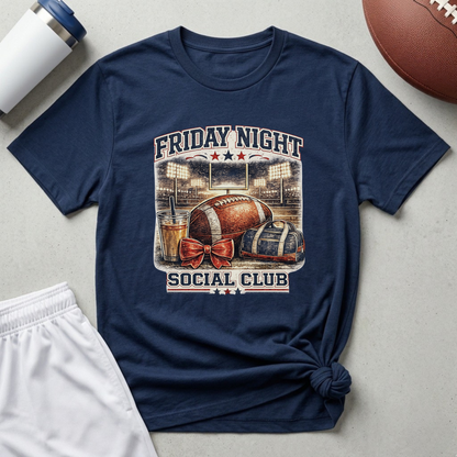 Friday Night Social Club Football T-Shirt