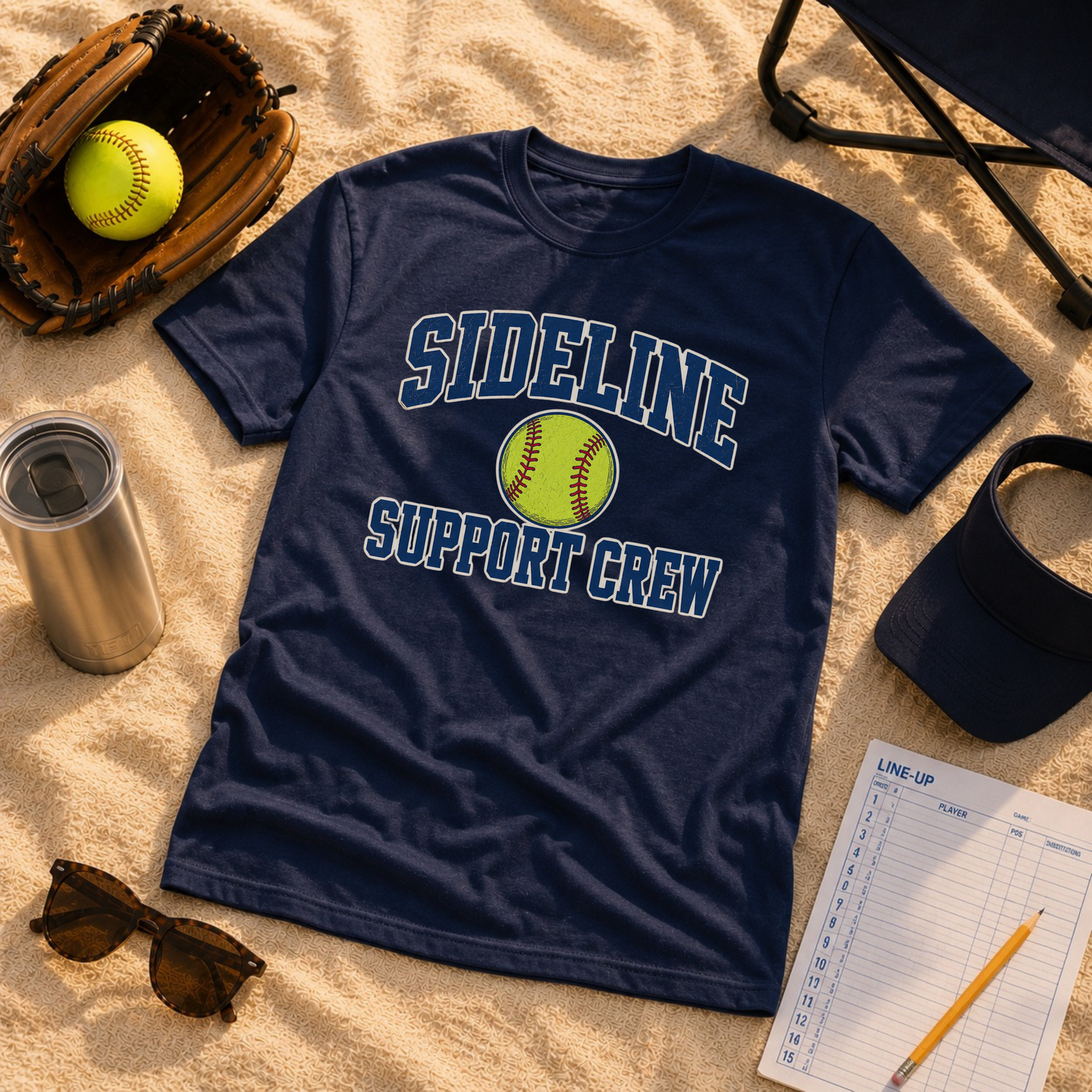 Sideline Support Crew - Softball T-Shirt