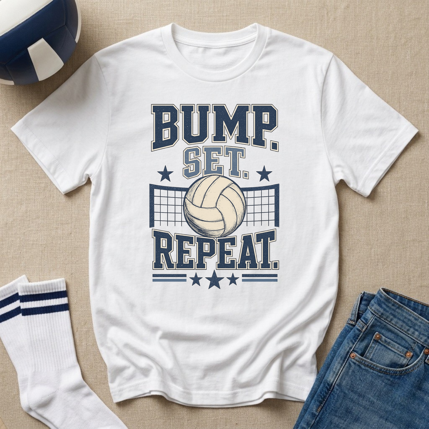 Bump. Set. Repeat. Volleyball T-Shirt
