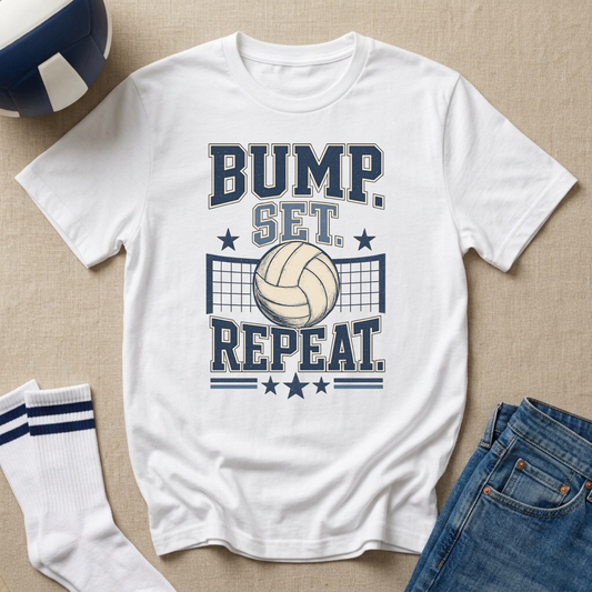 Bump. Set. Repeat. Volleyball T-Shirt