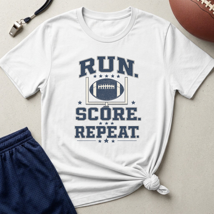 Run. Score. Repeat. Football T-Shirt